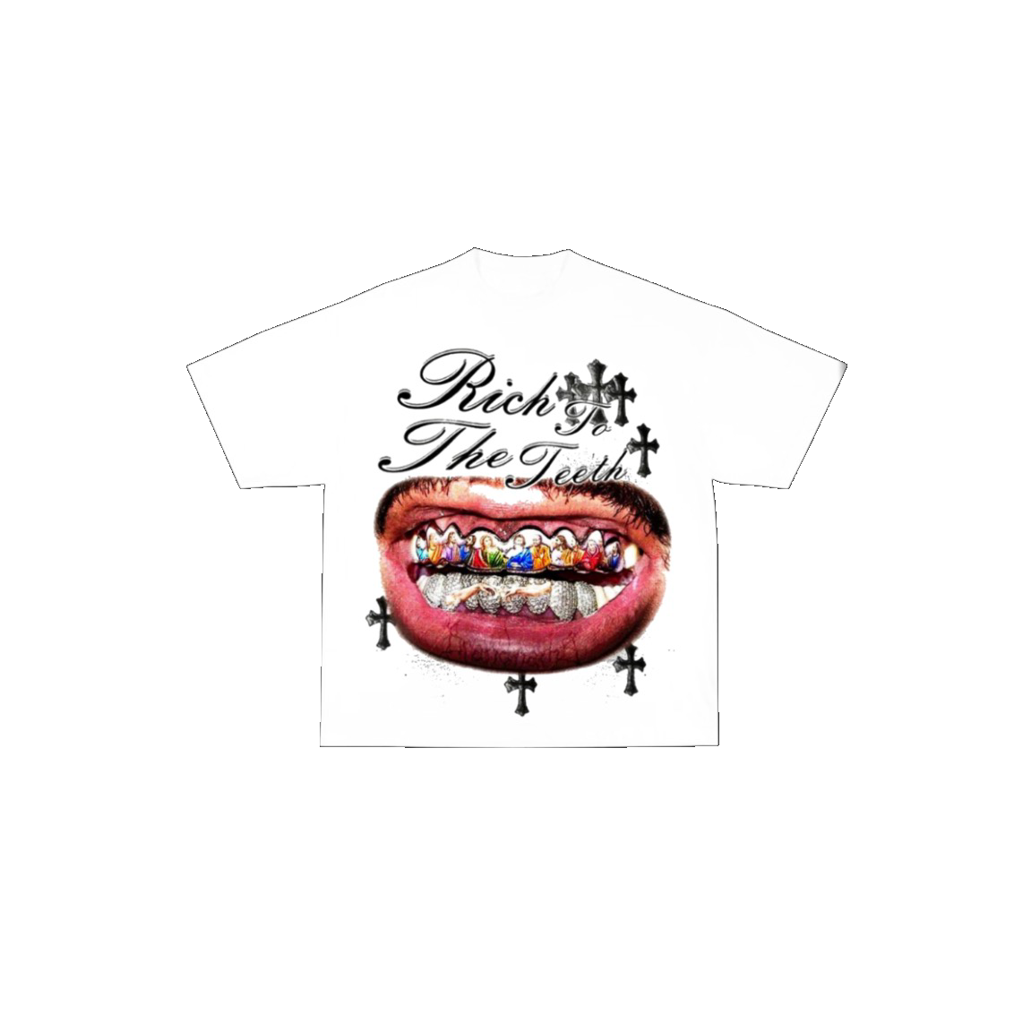 Rich To The Teeth Graphic Cropped T-shirt